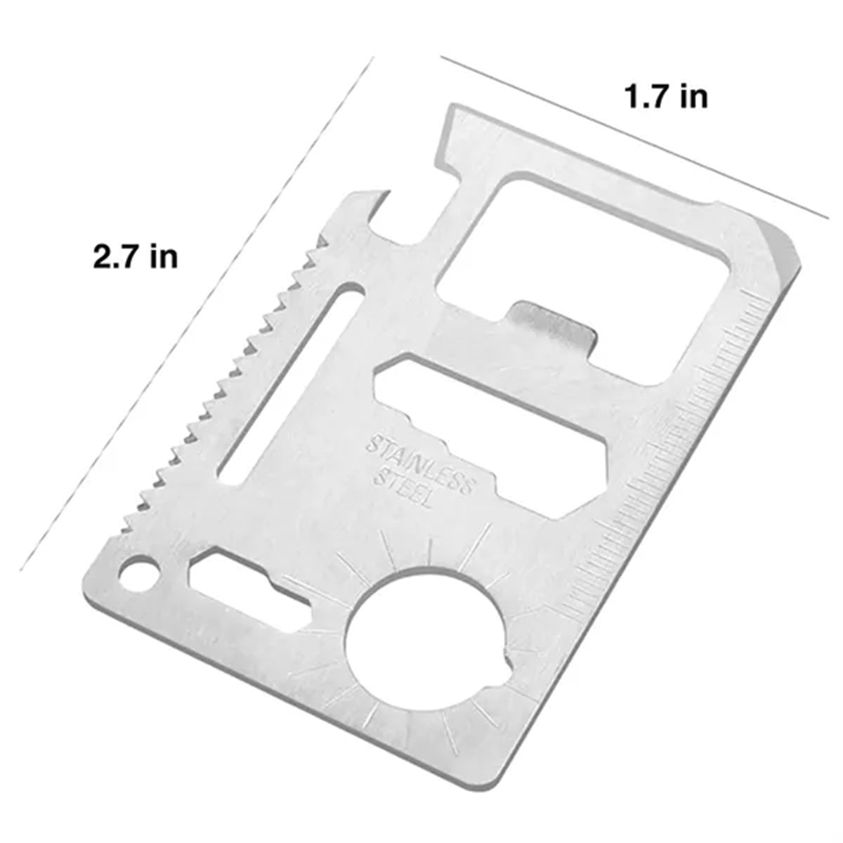 HUPSBY484 Stainless Steel Credit Card Pocket Survival Tool