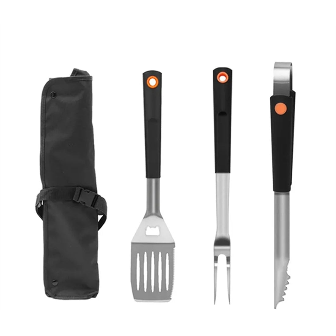 HUPSBY485 4-Piece Folding Grill Tool Set