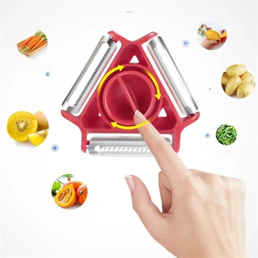 HUPSBY489 3 In 1 Peeler with 3 Blades