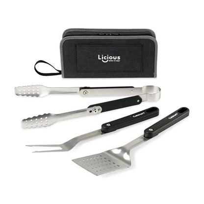 HUPSBY498 Cuisinart Outdoors庐 4-Piece Folding Grill Tool Set