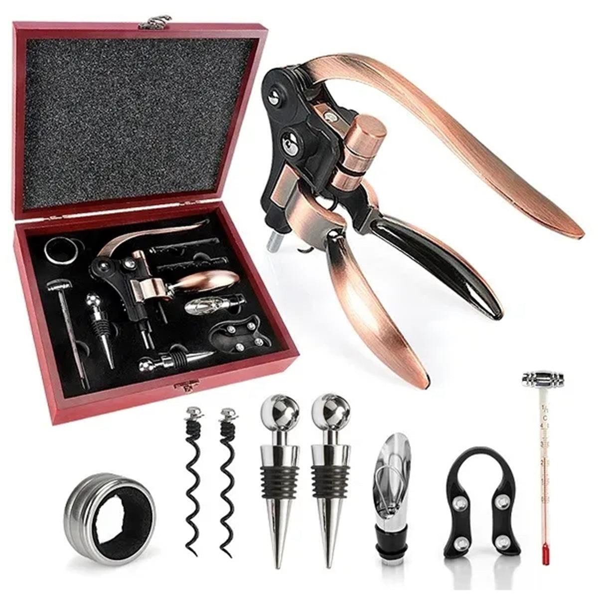 HUPSBY510 Luxury Rabbit Head Corkscrew Wine Opener Set Accessories