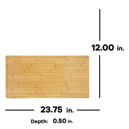 HUPSBY512 Bamboo Cutting Board with Drip Ring