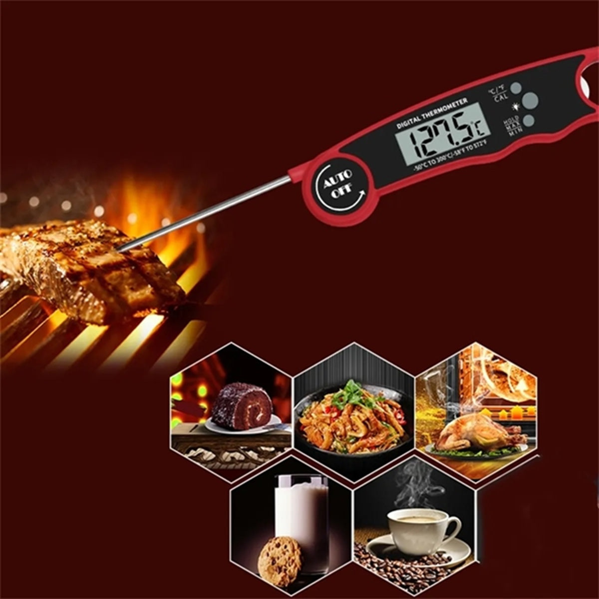 HUPSBY519 Digital Instant Read Meat Thermometer
