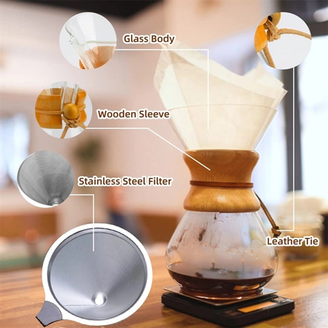HUPSBY533 Pour Over Coffee Maker
