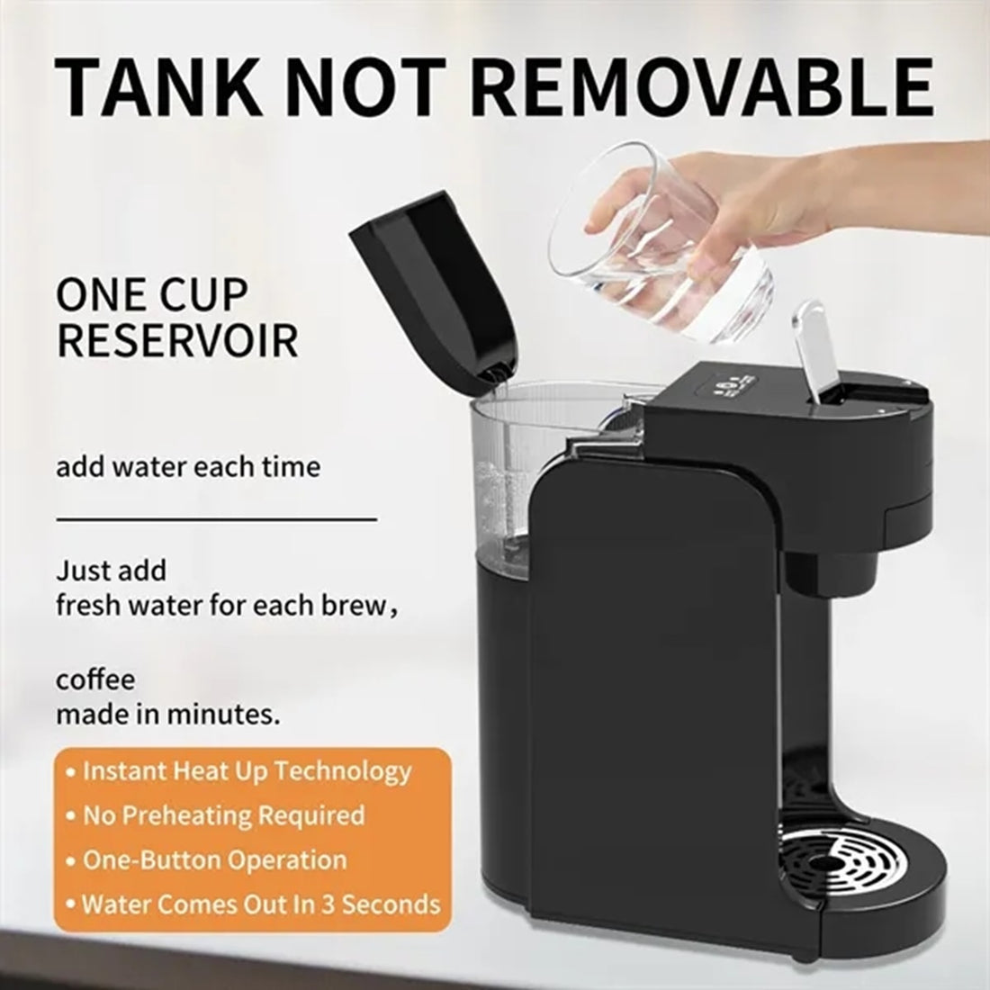 HUPSBY548 Single Serve K-Cup Pod Coffee Maker
