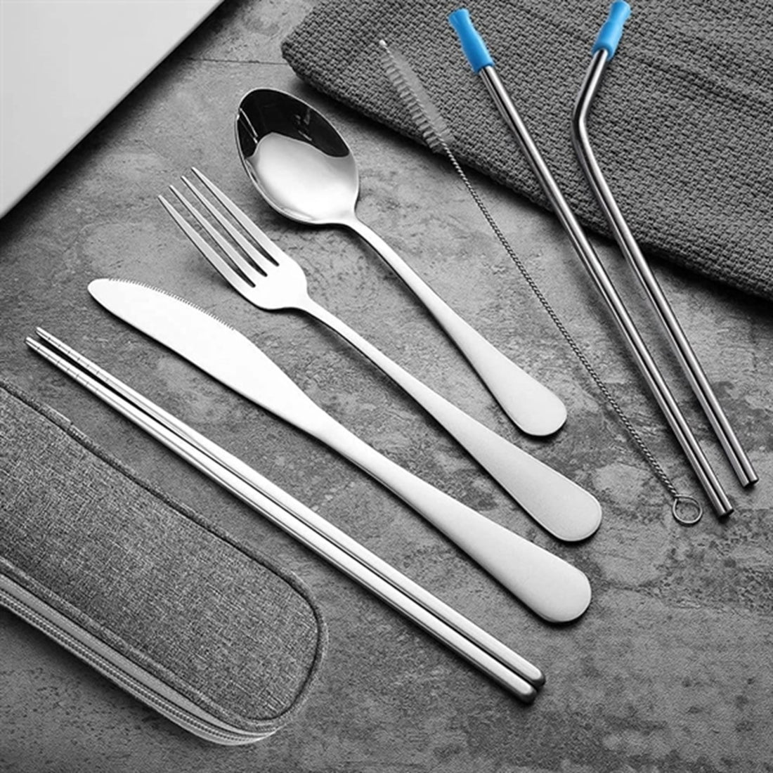 HUPSBY562 Travel Utensils Set with Case