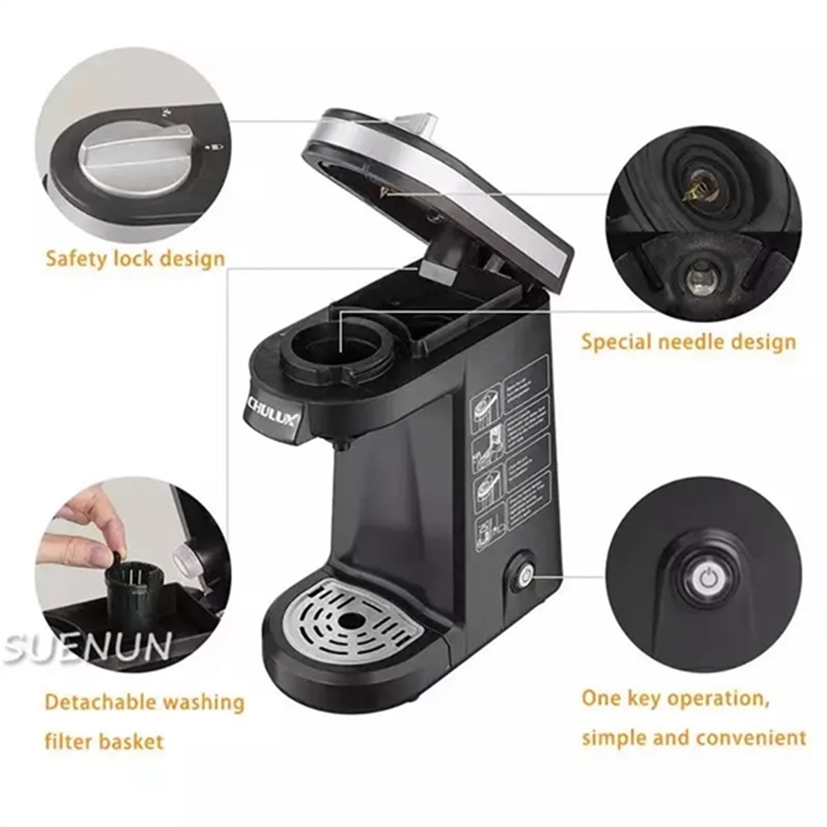HUPSBY566 Single Serve Coffee Maker