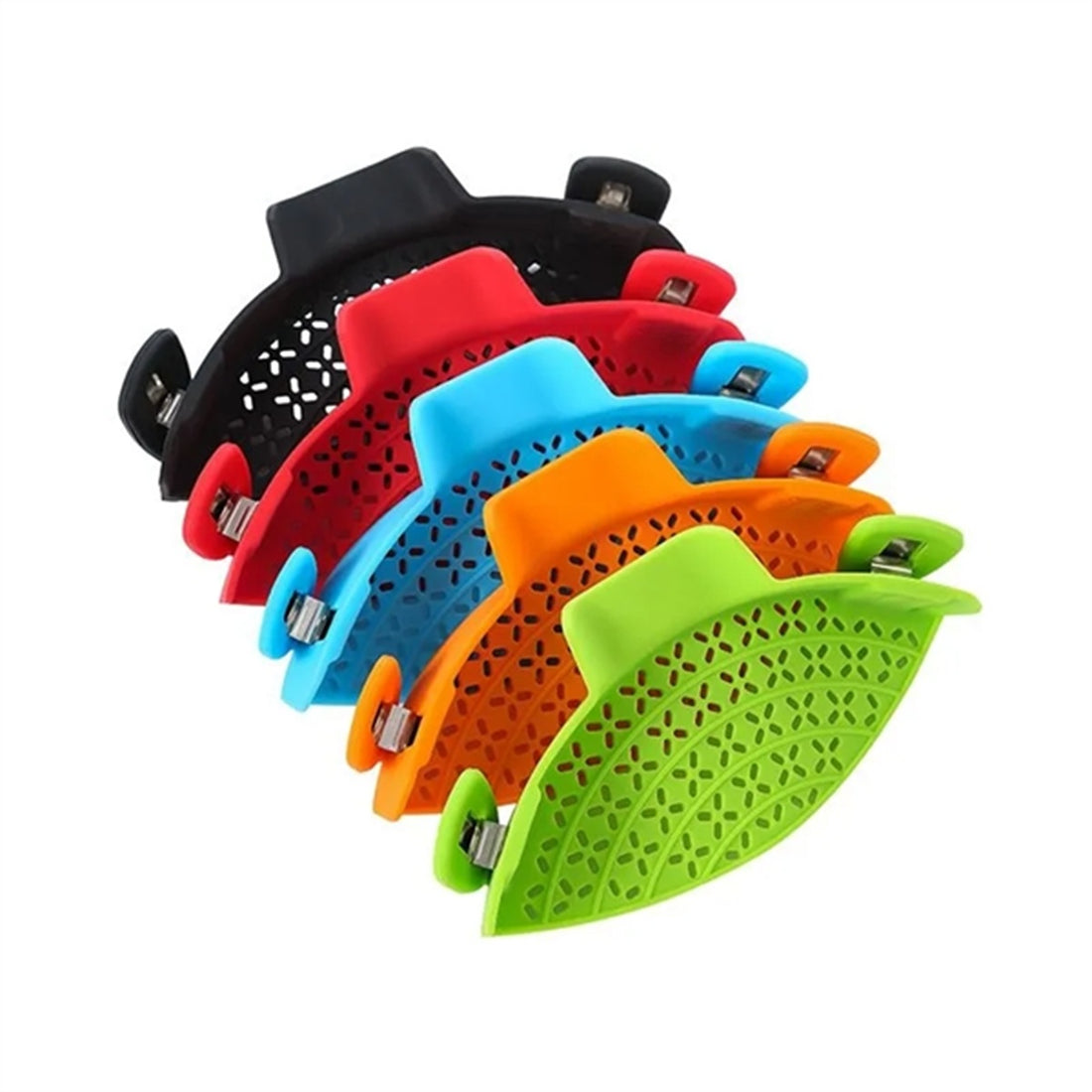 HUPSBY585 Silicone Clip on Strainer for Pots Pan Pasta