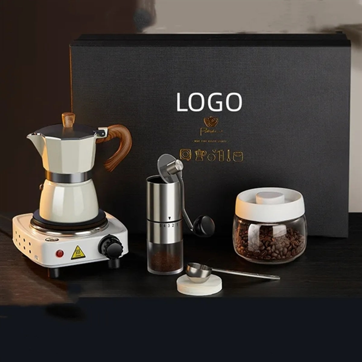 HUPSBY587 MOKA Pot Gift Set