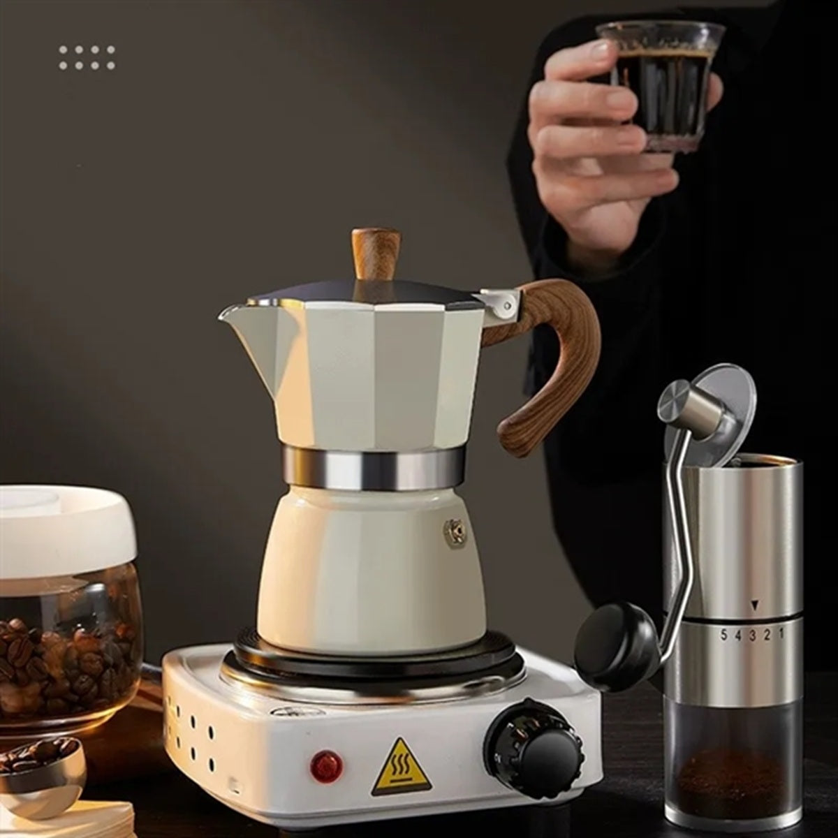 HUPSBY587 MOKA Pot Gift Set