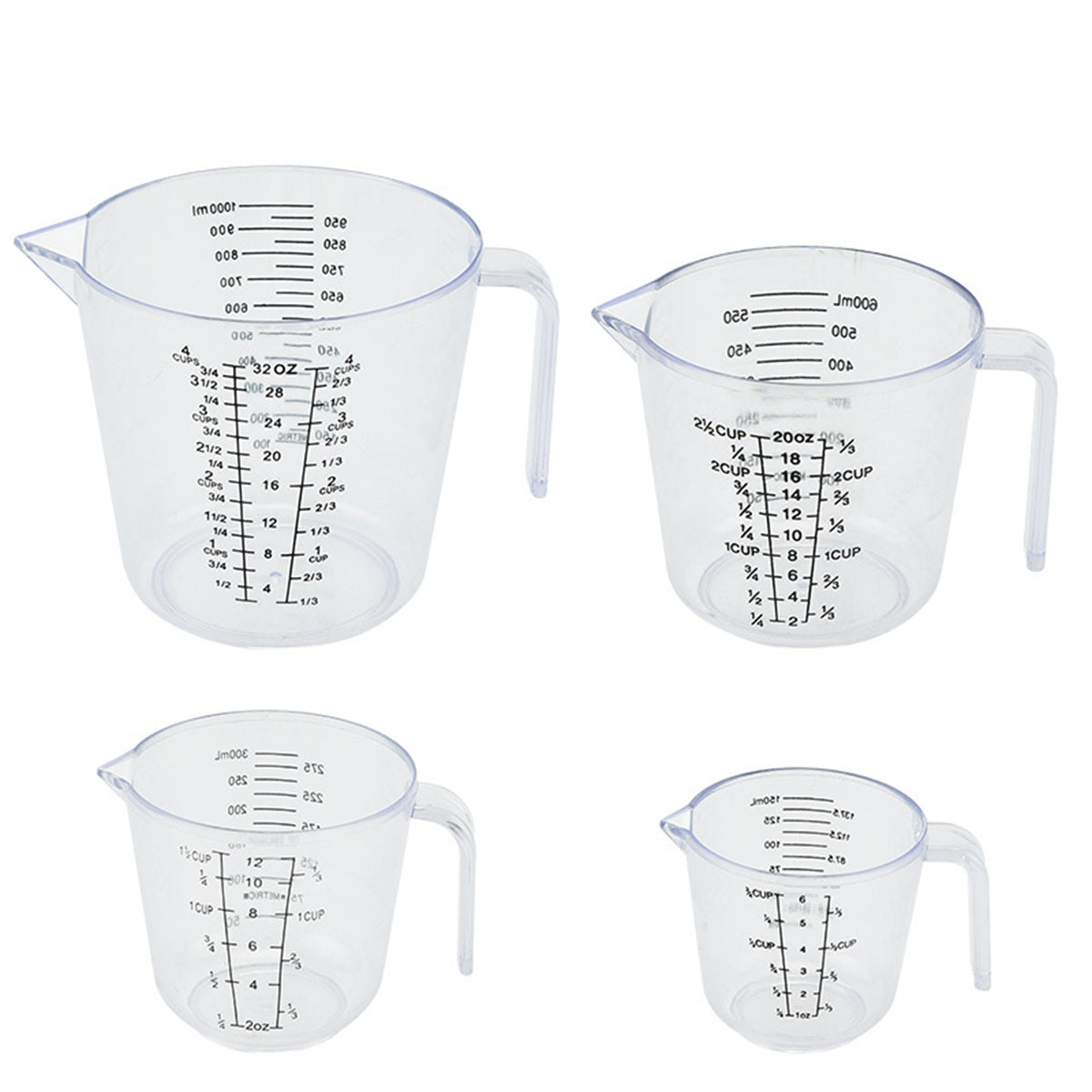 HUPSBY589  20 Oz. Clear Plastic Measuring Cup w/ Handle and Pour Spout