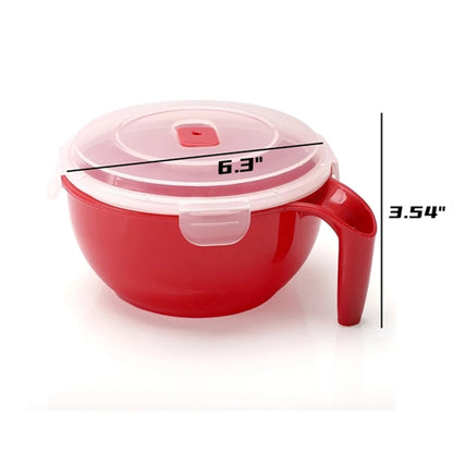 HUPSBY591 Microwavable Plastic Food Container Soup Mugs Bowl with Lid