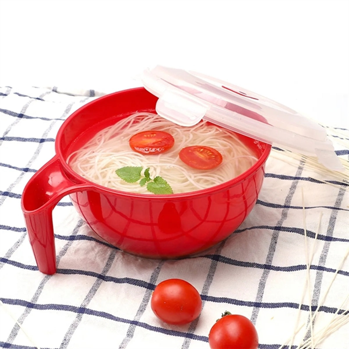 HUPSBY591 Microwavable Plastic Food Container Soup Mugs Bowl with Lid