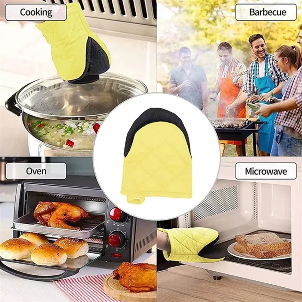 HUPSBY603 Branded Heat Resistant Baking Oven Cooking Grill Gloves