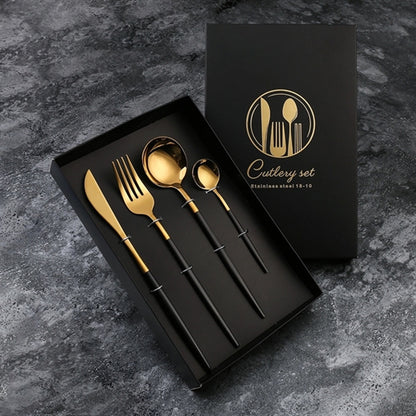 HUPSBY607 4 pcs Cutlery Fork Spoon Knife Set
