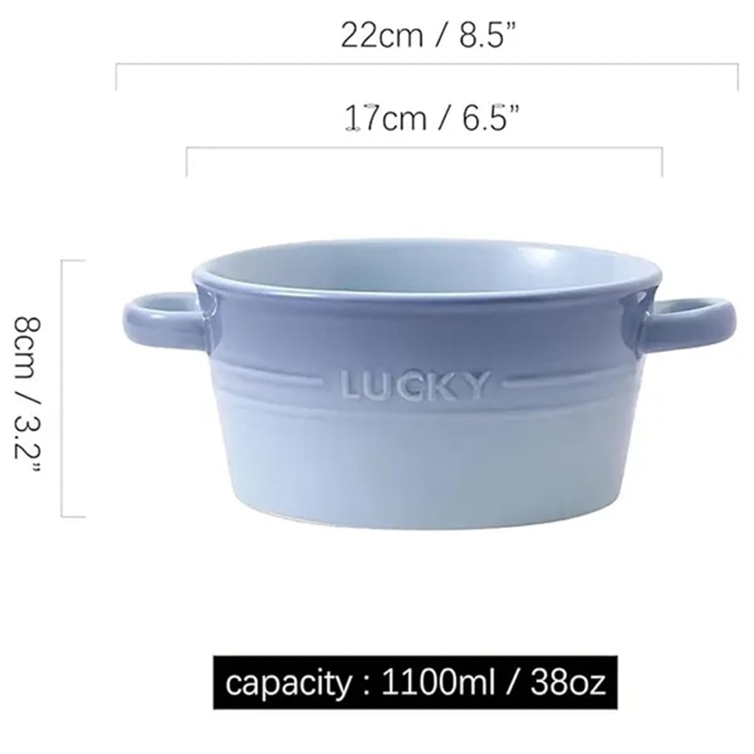 HUPSBY608 Ceramic Ramen Bowl With Handle
