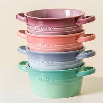 HUPSBY608 Ceramic Ramen Bowl With Handle