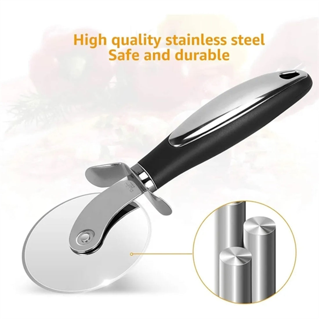 HUPSBY613 Pizza Cutter Wheel Super Sharp And Easy To Clean Slicer