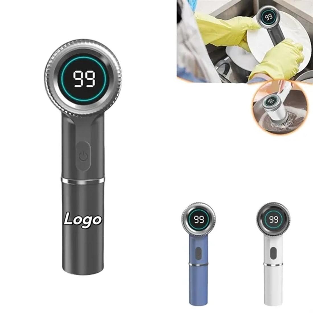 HUPSBY620 Electric Spin Scrubber Brush for Kitchen Cleaning