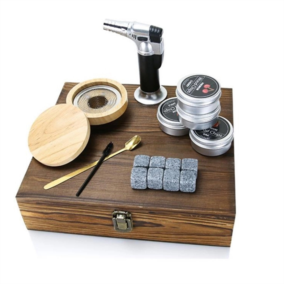 HUPSBY624 Smoker Kit With Wooden Box