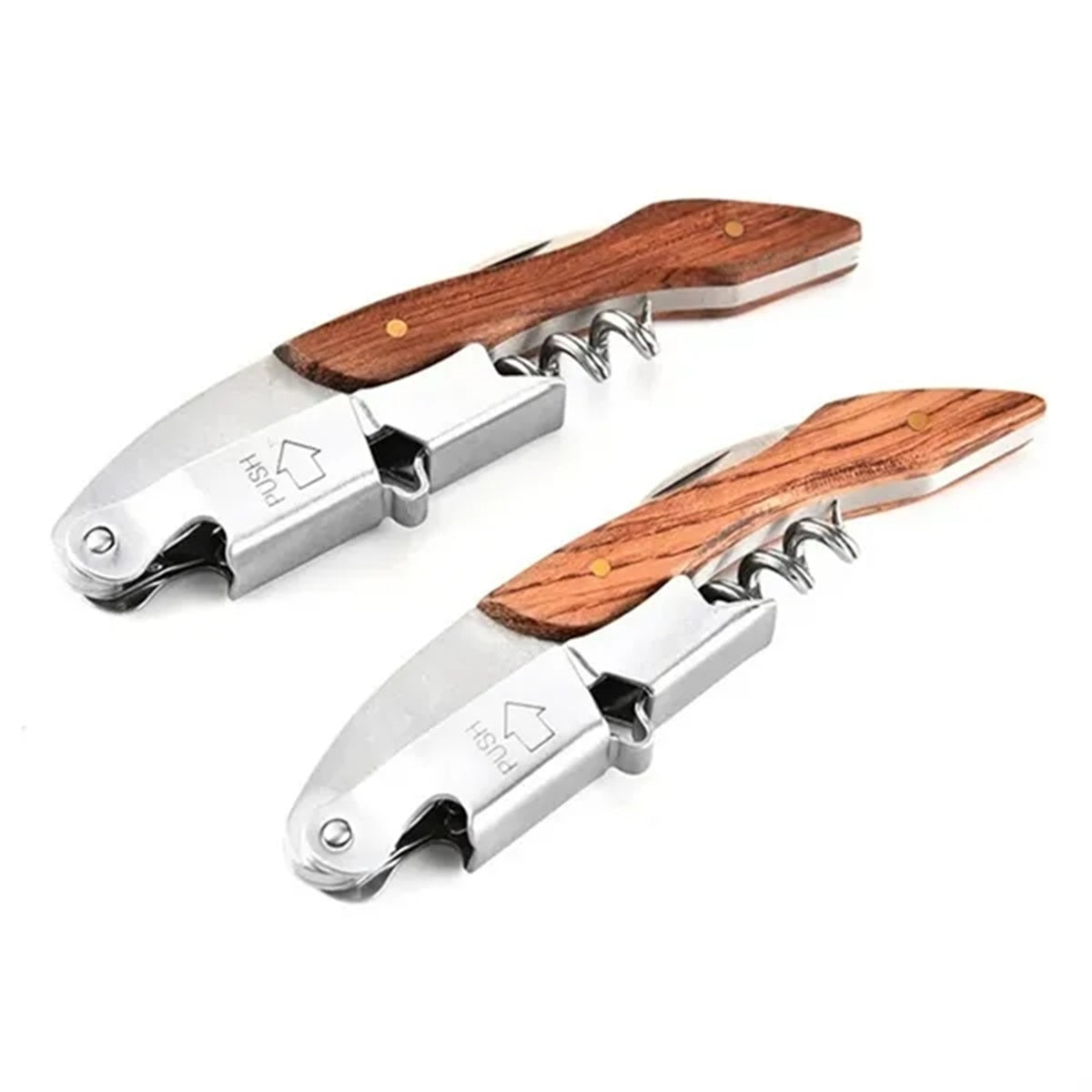 HUPSBY626 Multi-Function Red Wine Bottle Opener Stainless Steel Wood