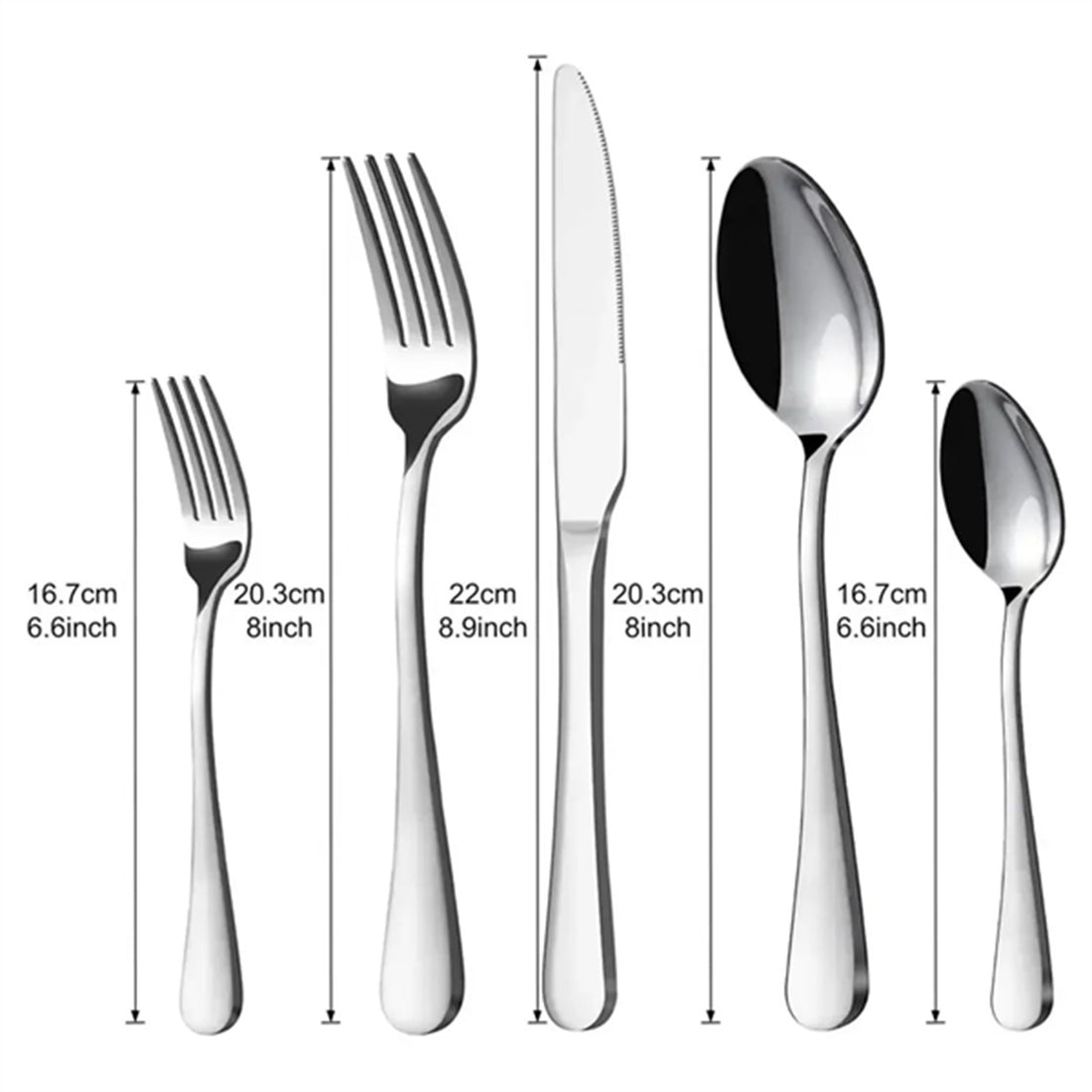 HUPSBY628 20 Piece Silverware Set Service for 4