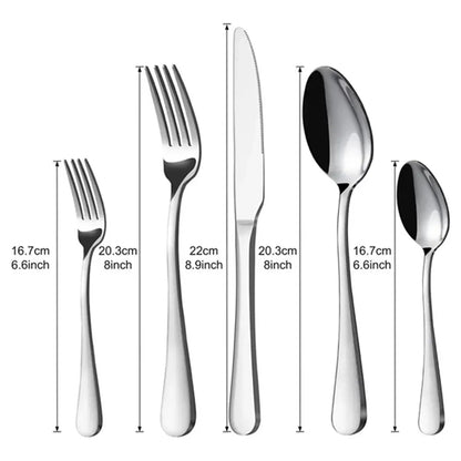 HUPSBY628 20 Piece Silverware Set Service for 4