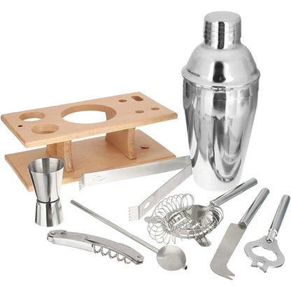 HUPSBY633 Custom Fashion 8-Piece Silver Cocktail Shaker Set