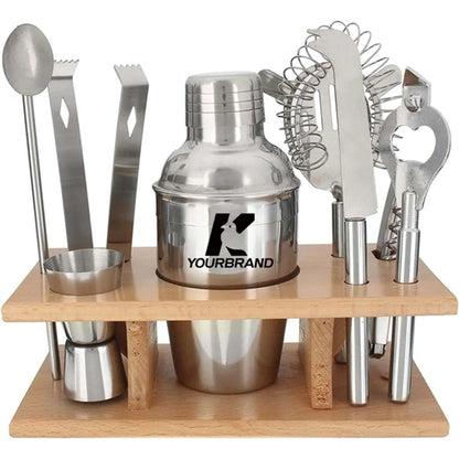 HUPSBY633 Custom Fashion 8-Piece Silver Cocktail Shaker Set