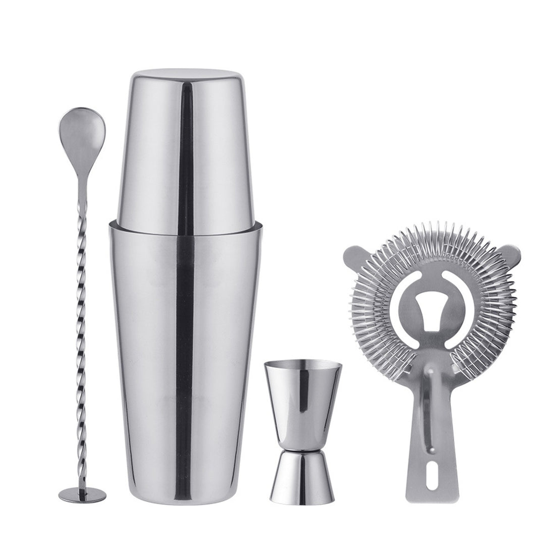 HUPSBY633 Custom Fashion 8-Piece Silver Cocktail Shaker Set
