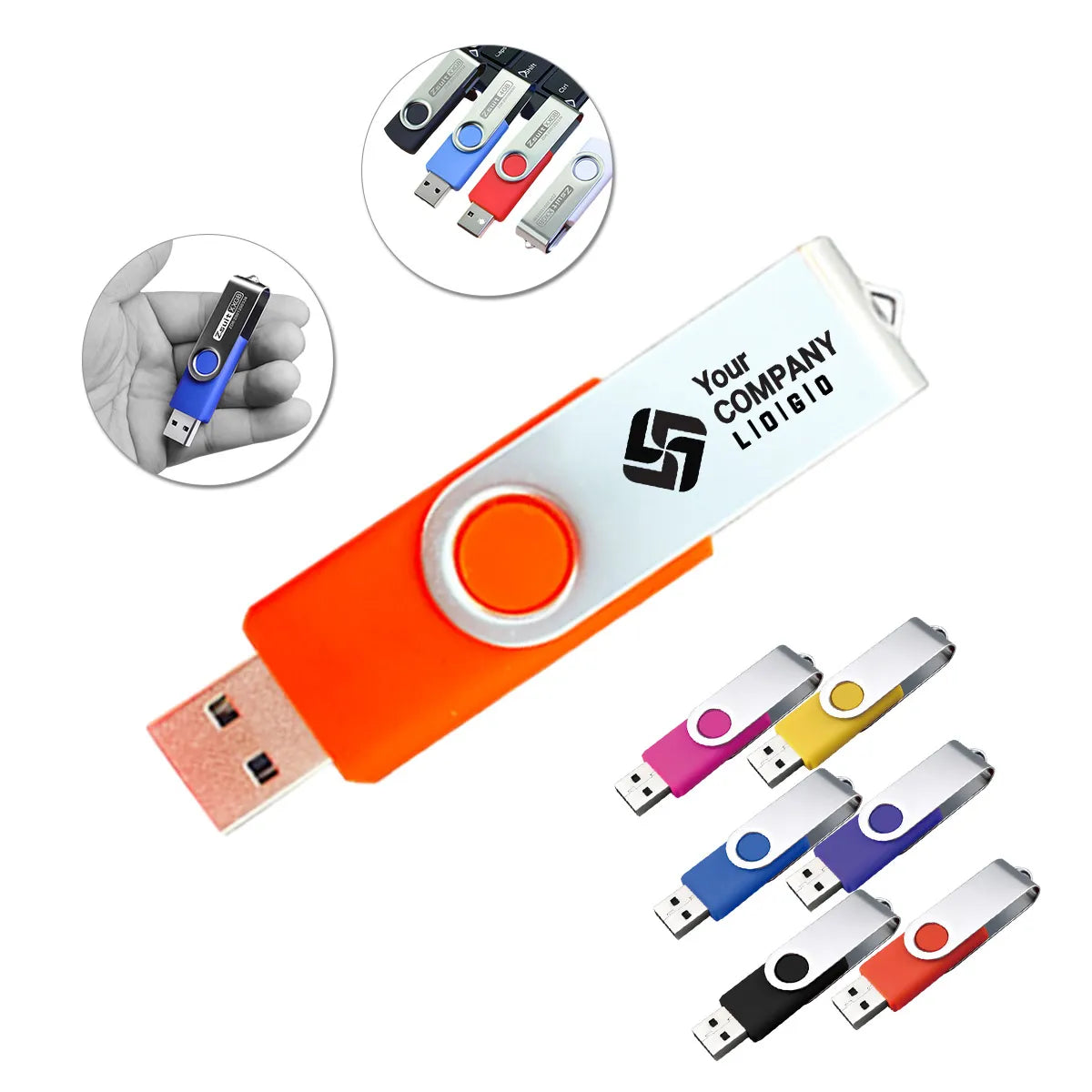 HUPSBY64 16Gb Swivel Thumb Usb Flash Drive In Stock