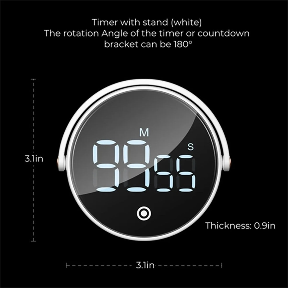HUPSBY646 Magnetic LED Display Digital Kitchen Timer with Stand