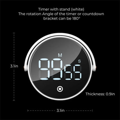 HUPSBY646 Magnetic LED Display Digital Kitchen Timer with Stand
