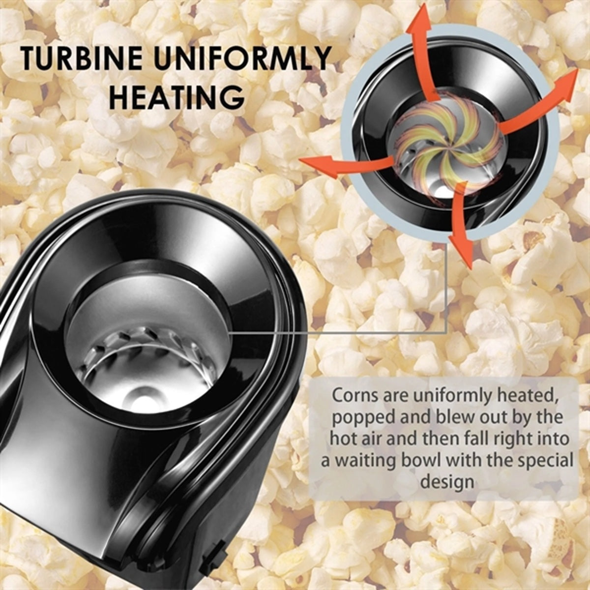 HUPSBY647 Mini Popcorn Machine