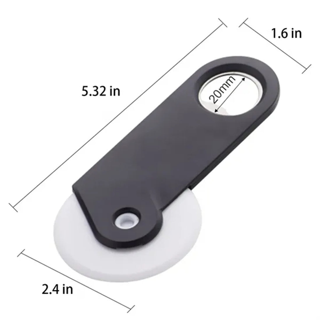 HUPSBY653 Customize Light Plastic Pizza Cutter With Bottle Opener