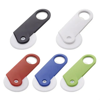 HUPSBY653 Customize Light Plastic Pizza Cutter With Bottle Opener
