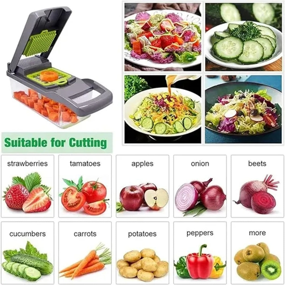 HUPSBY664 14 in 1 Vegetable Chopper