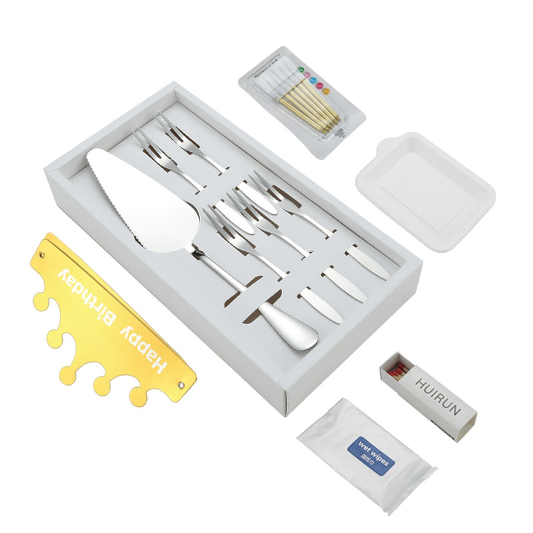HUPSBY666 Personalized Engraved Cake Knife Serving Set