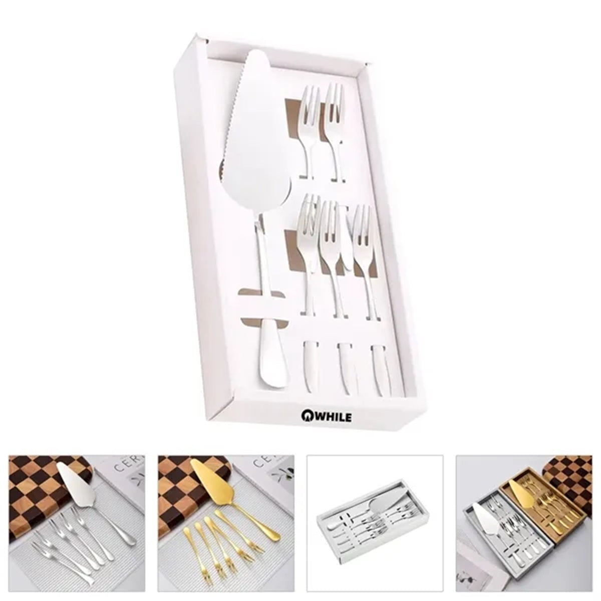 HUPSBY666 Personalized Engraved Cake Knife Serving Set