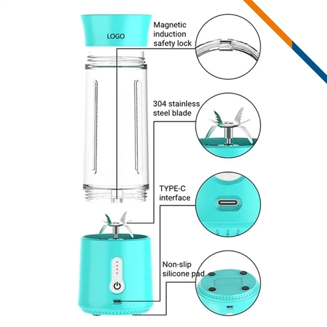 HUPSBY673 Wiete 6-Blade Blender
