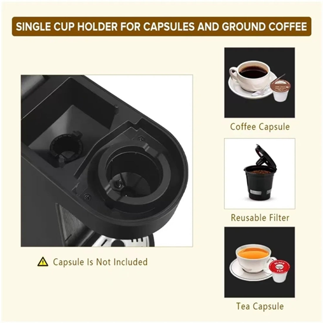 HUPSBY674 Single Serve Coffee Maker
