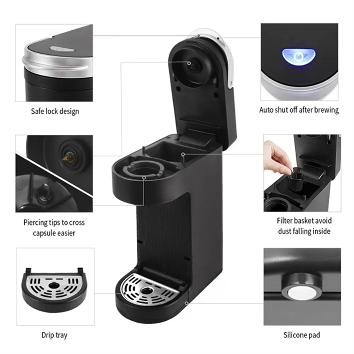 HUPSBY674 Single Serve Coffee Maker