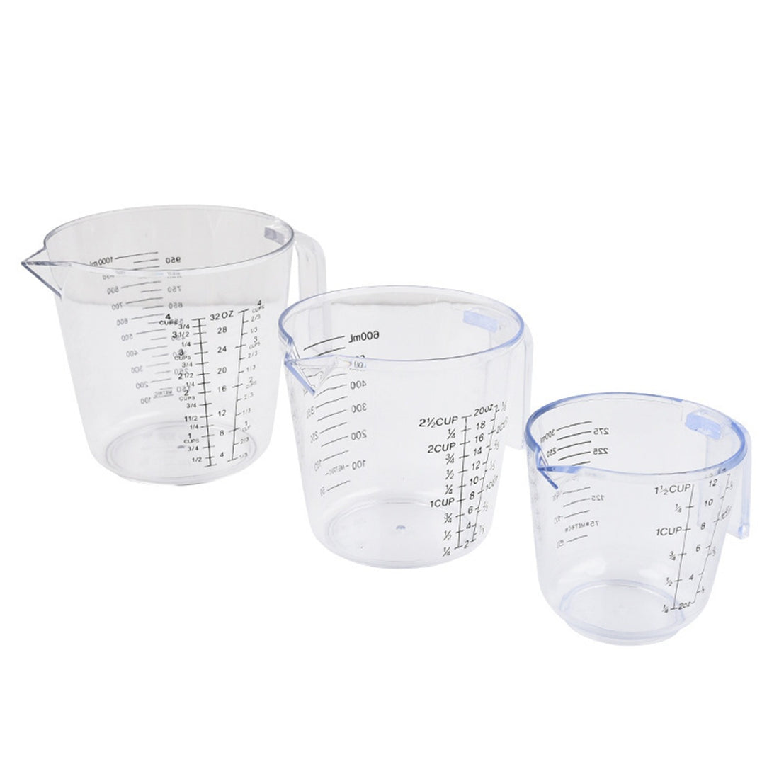 HUPSBY689 12 Oz. Clear Plastic Measuring Cup w/ Handle and Pour Spout