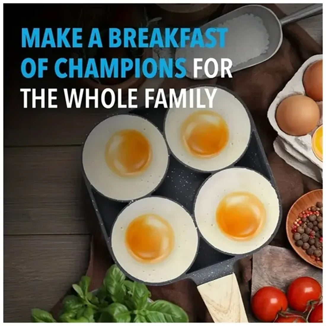 HUPSBY695 4-Hole Frying Thickened Pan Egg Pancake Steak Kitchen