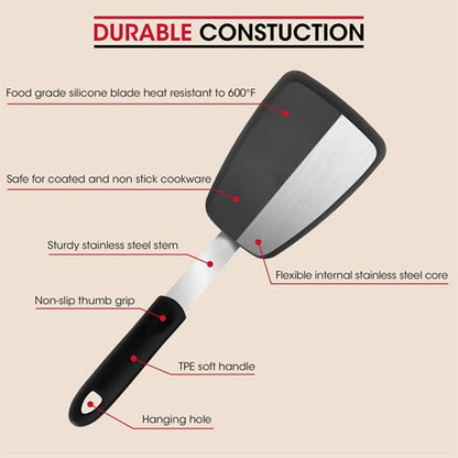 HUPSBY700 2 Pack Flexible Silicone Spatula