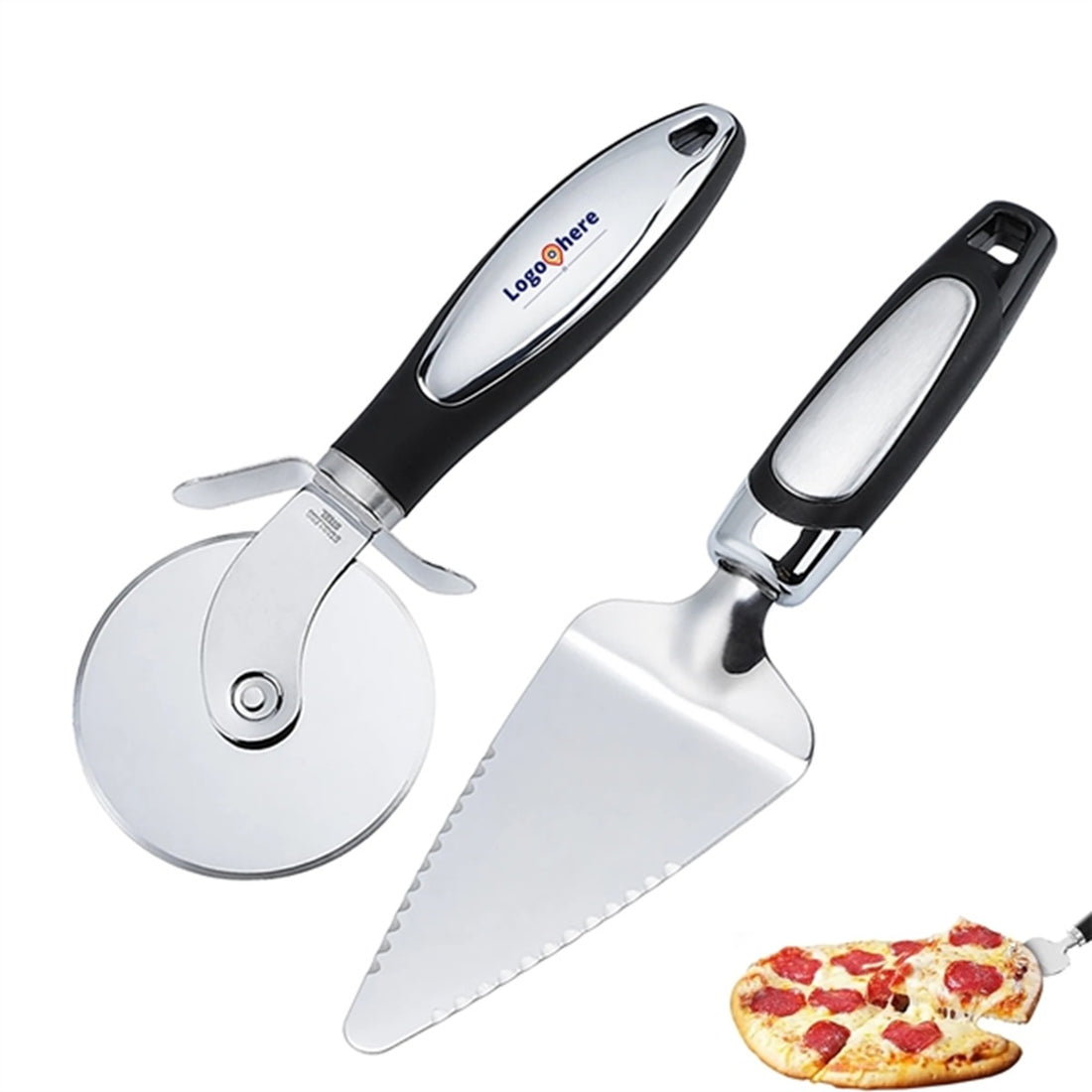 HUPSBY709 Pizza Cutter And Server Set