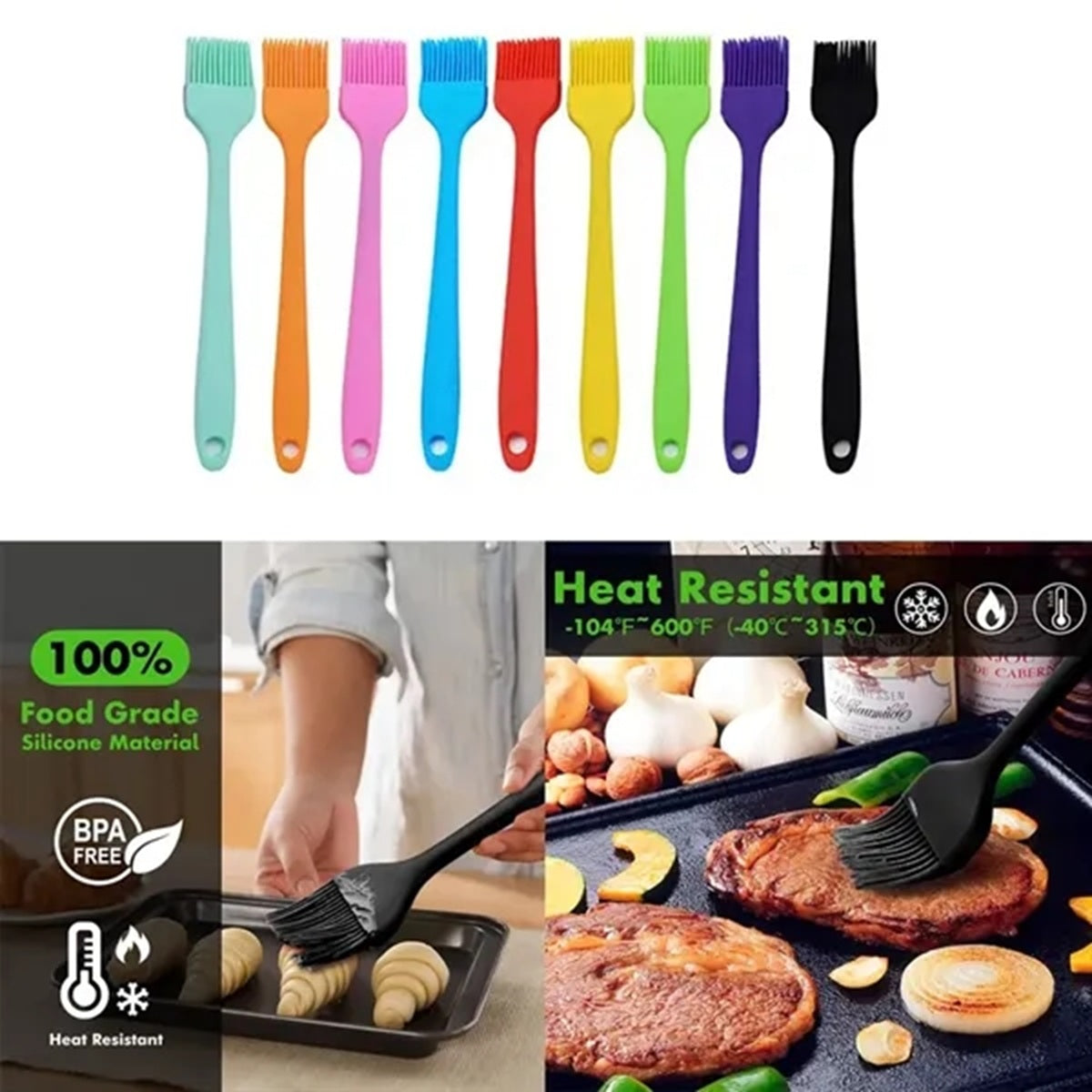 HUPSBY728 Silicone Basting Brushes&amp;Pastry Brushes BBQ