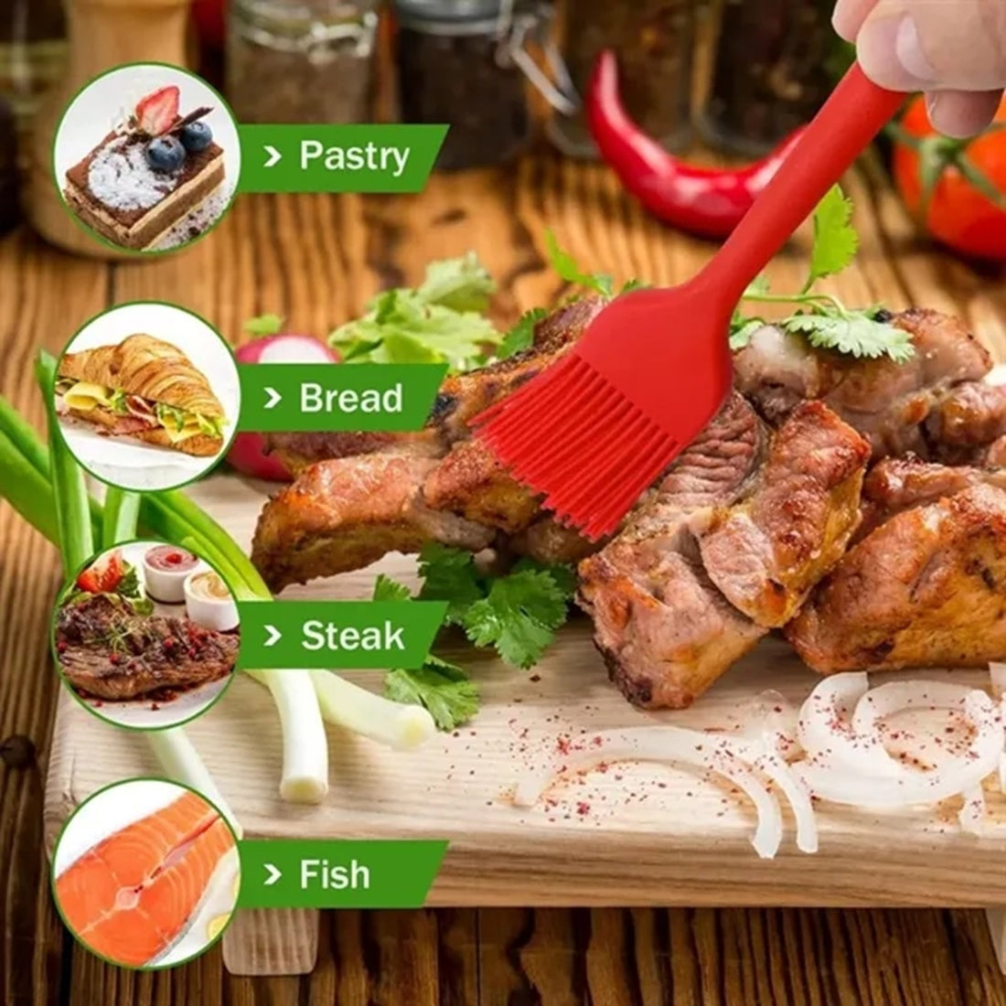 HUPSBY728 Silicone Basting Brushes&amp;Pastry Brushes BBQ