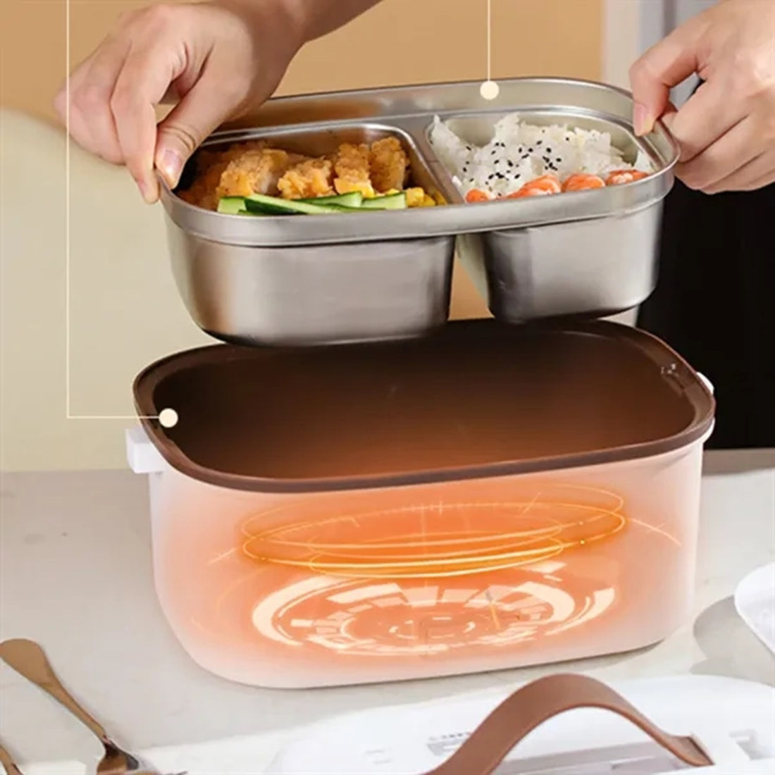 HUPSBY729 Custom Portable Microwave Food Heater Electric Lunch Box