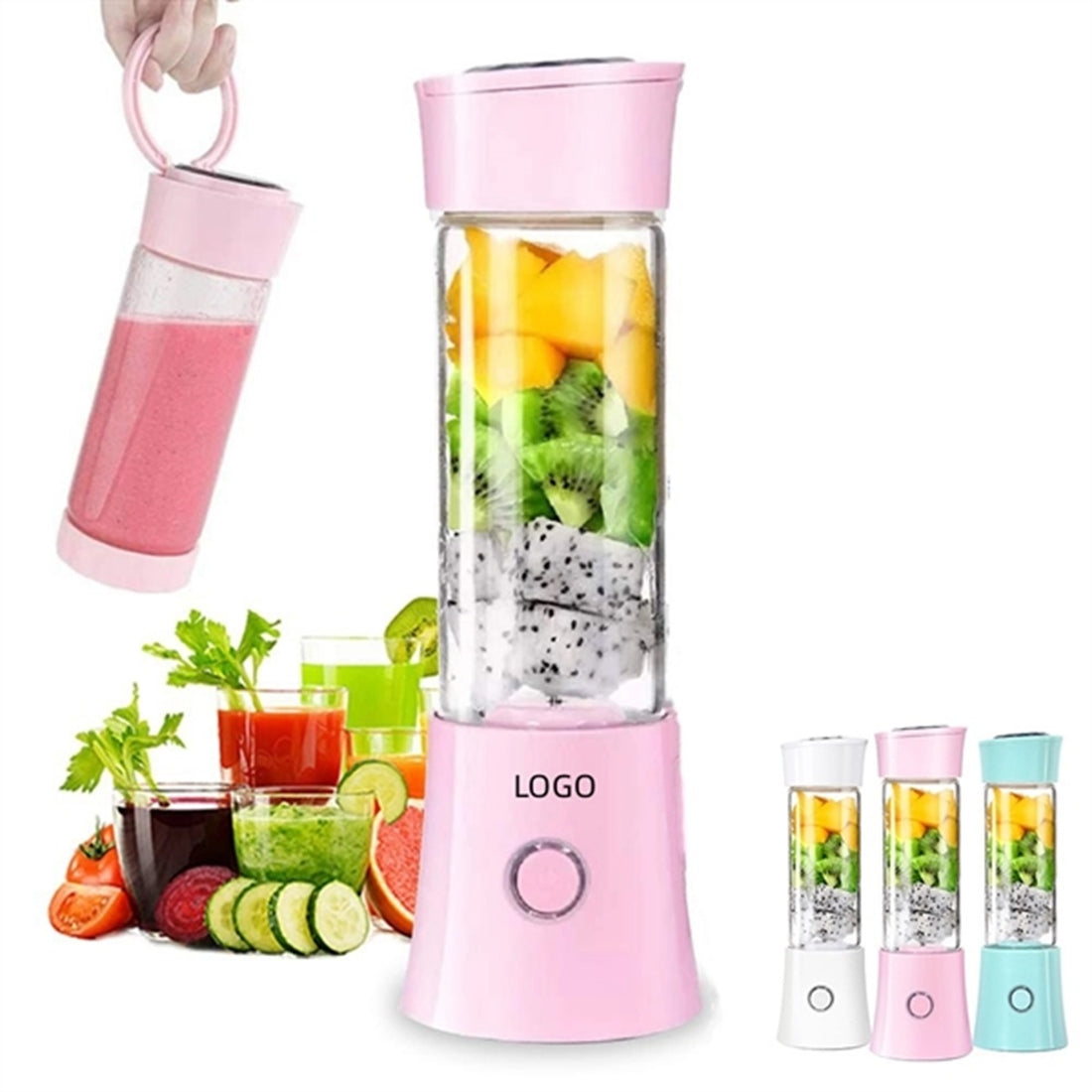 HUPSBY748 Travel Juicer Cup Smoothie Maker with Updated 6 Blades